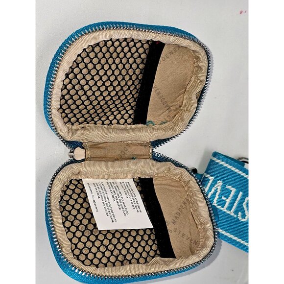 NWOT Steve Madden Women's Bwebbers Straw Crossbody Bag Air Pod Case Teal 293 - Picture 11 of 12